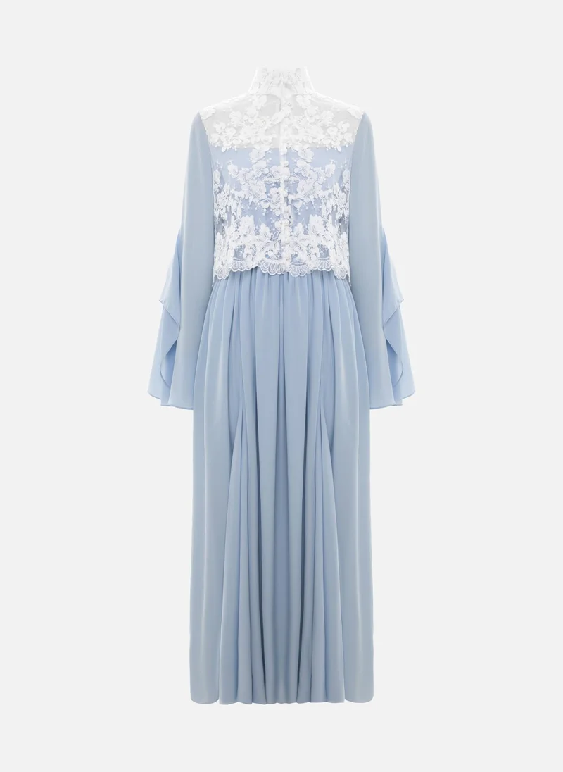 ليتشي فستان ماكسي خفيف الوزن بجزء علوي من الدانتيل